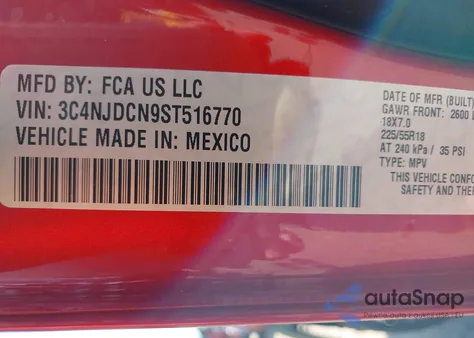 2025 Jeep Compass Limited 4X4 from USA, damaged, VIN 3C4NJDCN9ST516770